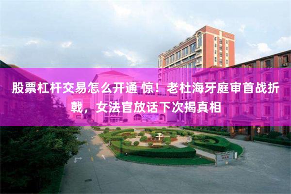 股票杠杆交易怎么开通 惊！老杜海牙庭审首战折戟，女法官放话下次揭真相