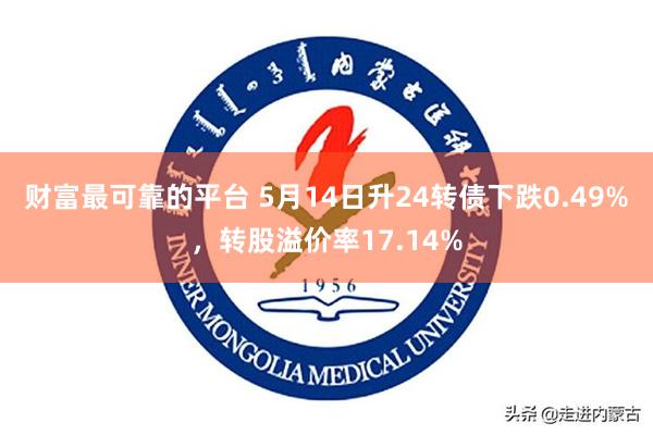 财富最可靠的平台 5月14日升24转债下跌0.49%，转股溢价率17.14%