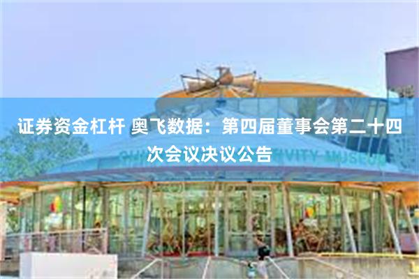 证券资金杠杆 奥飞数据：第四届董事会第二十四次会议决议公告